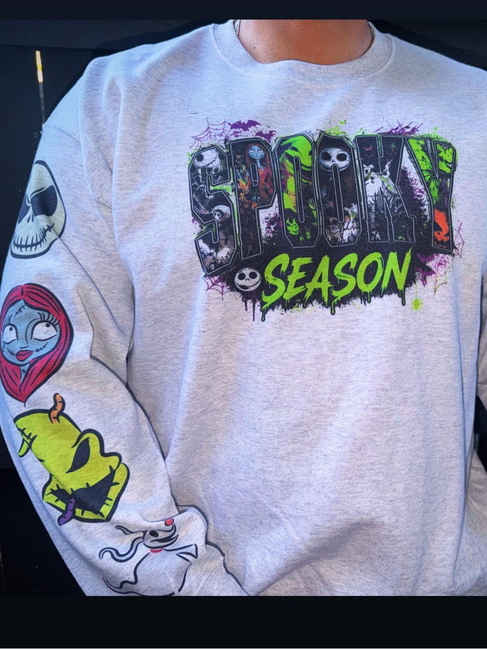 Disney nightmare before christmas Spooky Season Graphic Crewneck Sweatshirt